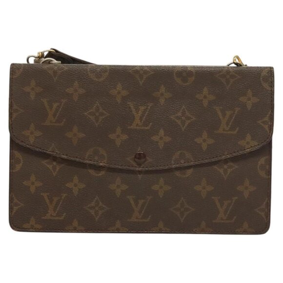 LOUIS VUITTON Monogram Double Rabat Shoulder Bag M51815 LV Auth BA1071 - Picture 2 of 16